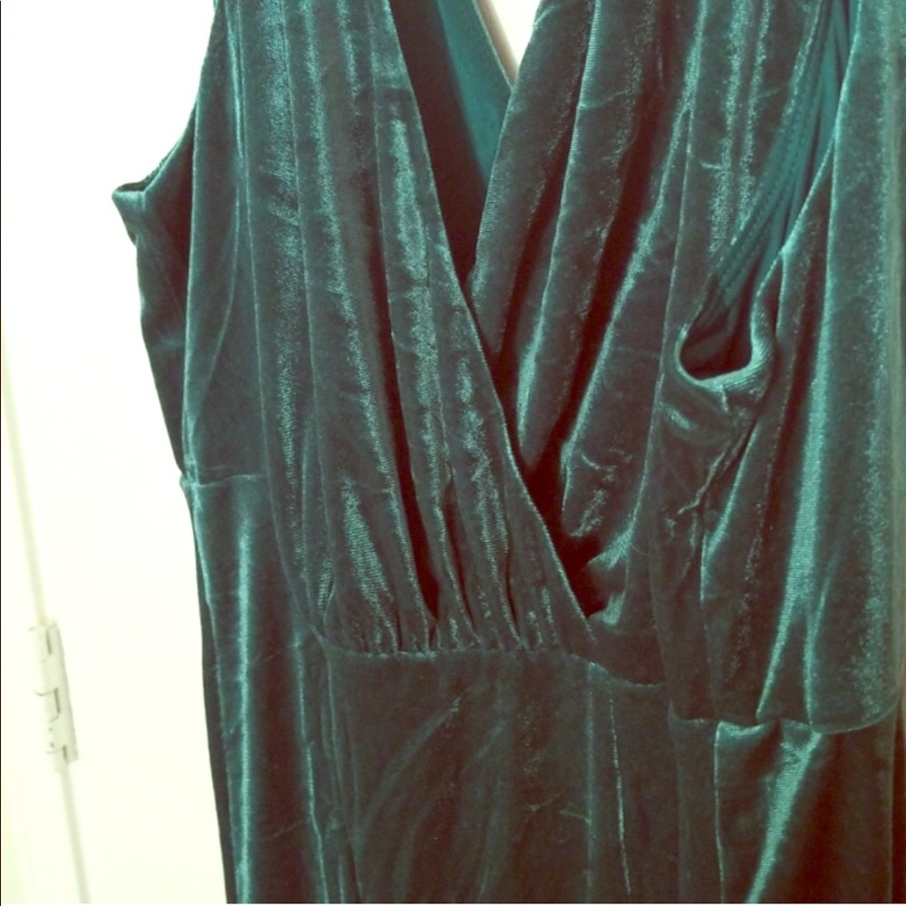 Gorgeous Velvet Teal Dress